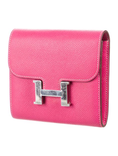 hermes pink wallet